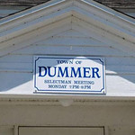 "Dummer -- Strange New Hampshire Town Name" ... according to a Portland, Maine radio station

Photo from WHOM-FM
------------
Earlier the Dummer Town Hall had been a one-room school, 
where my mother had been taught by Mrs Elvira Boston Sias,
wife of her Uncle Homer Sias.                        