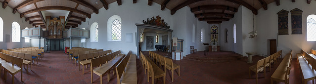 church in Reinfeld, stitch of 11 shots gives 360°