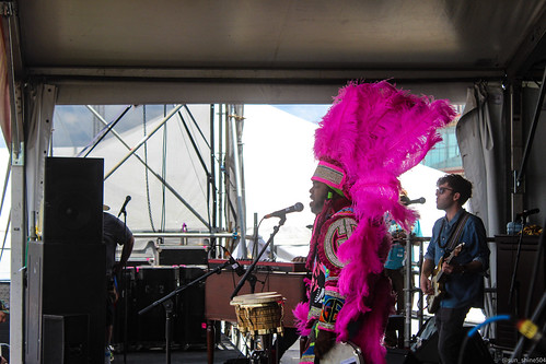 The Rumble featuring Chief Joseph Boudreaux Jr. on the Jazz & Heritage Stage. Photo by Katherine Johnson.