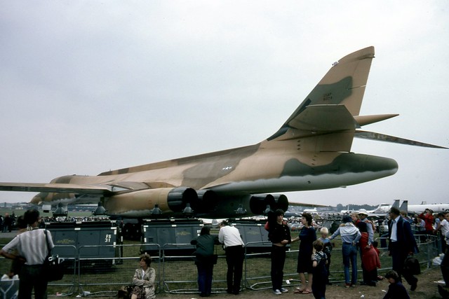 76-0174 USAF Rockwell B-1A Lancer bomber - a rare visitor to the Farnborough Airshow in 1982