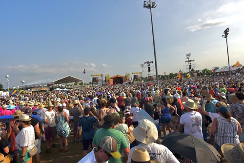 Crowds at Jazz Fest. Photo by Michael White.