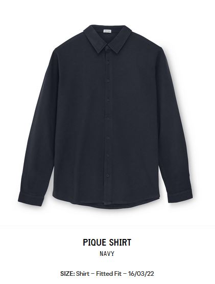 Pique Shirt, Navy