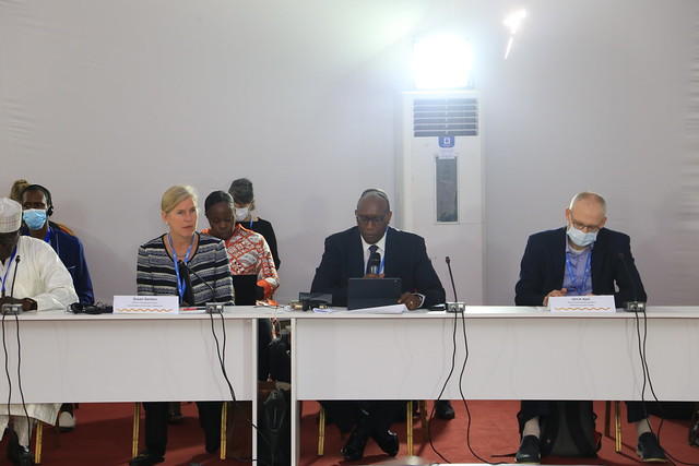 Susan Gardner and other delegates during COP15 at Abidjan
