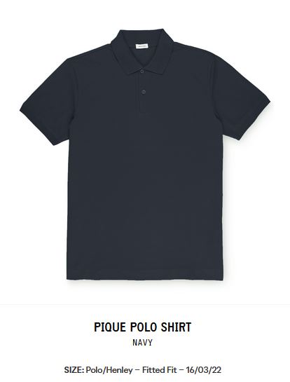 Pique Polo Shirt, Navy
