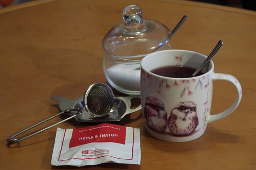 Heiß&Innig-Tee zur Einweihung meiner "Eulen"-Tasse