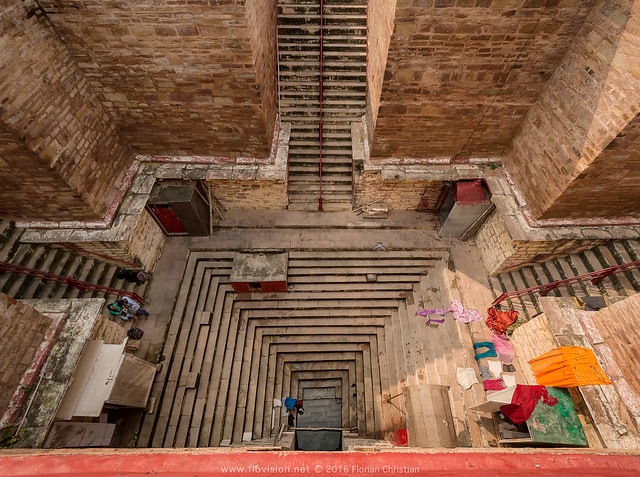 Ancient stepwell, Varanasi, India