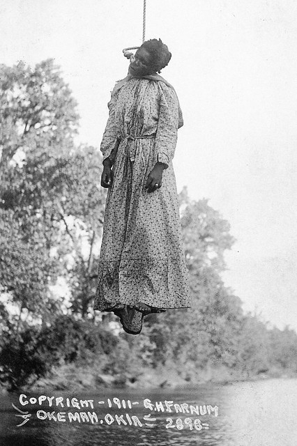 The lynching of Laura Nelson, who was hanged together with her son in Okemah, Oklahoma on 25th May 1911....
