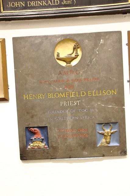 Memorial to Henry Blomfield Ellison, Crypt Museum.