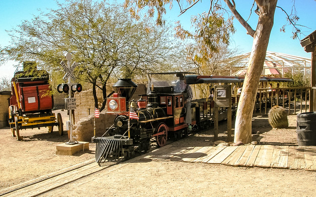 The Old Tucson Studios Miniature Railroad in Tucson, Arizona.