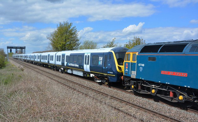 07 05 21 47749 drags 701031 5Q10 0830 Derby Adtranz Litchurch Lane to Eastleigh Traction & Rolling Stock Maintenance Depot