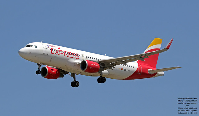 EC-LVQ LEMD 06-05-2022 (Madrid) Iberia Express Airbus A320-216 CN 5590
