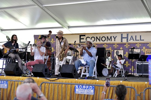 Charlie Gabriel and Friends in the Economy Hall Tent. Photo by Michael White.