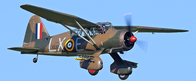 RAF Westland Lysander V9312 G-CCOM  LX-E Aircraft has now been with Bombs