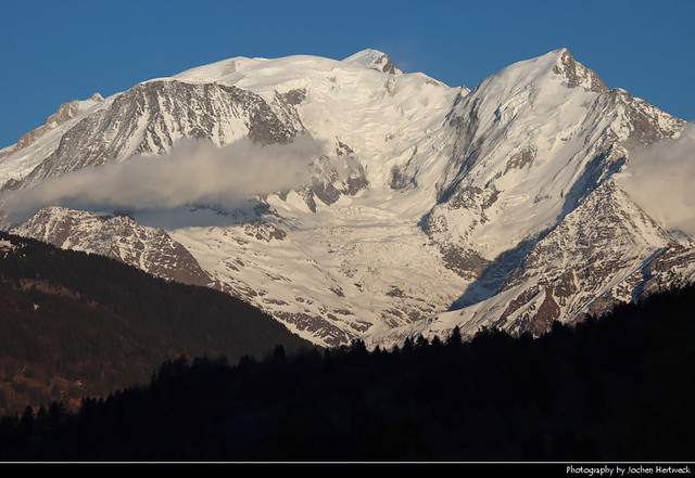 Mont Blanc seen from Montvauthier, France