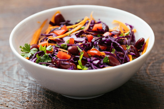 Kidney Bean and Purple Cabbage Salad
