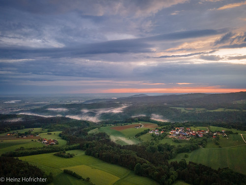Schöne Stimmung nach Gewitter by hofi.hh, thunderstorm bavaria bavarianforest landscape landschaft drone sunset