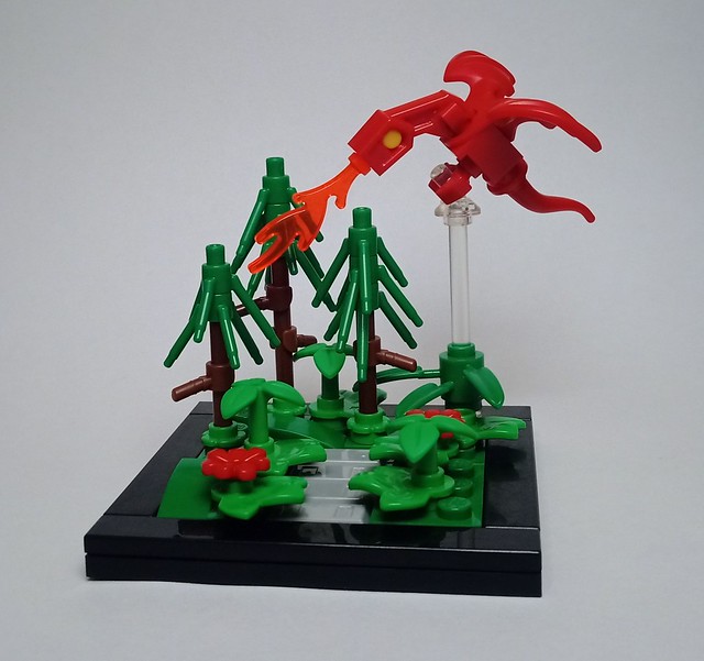 A dragon burning the forrest (miniature)