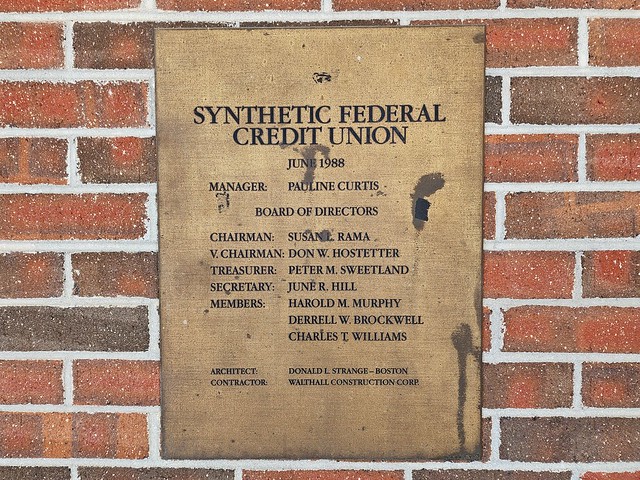 Synthetic Federal Credit Union plaque