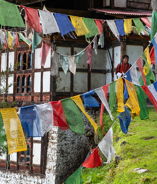 Prayer Flags at the Chagri Dorjeden Monastery