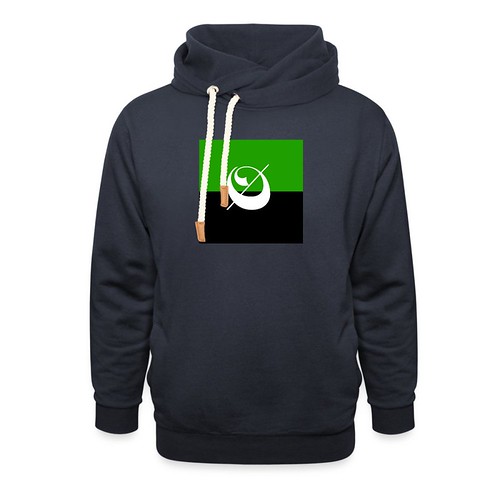 Neutrois Symbol - Unisex Schalkragen Hoodie Navy | by PridePlanet24