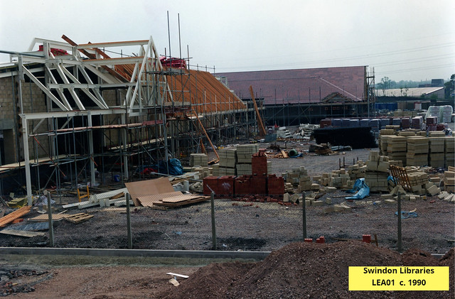 c. 1990: Construction of Bridgemead Sainsburys, Swindon