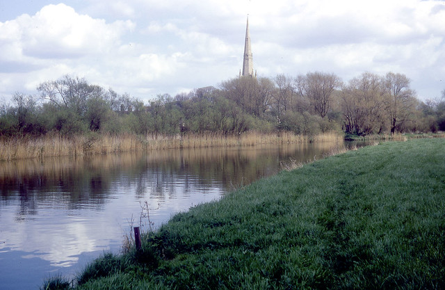 cambs - great ouse & church spre st ives spring 1972 JL