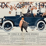Tue, 2022-05-17 10:32 - “The Climax of Six Cylinder Efficiency.”

Coles Phillips (1880-1927) was an American artist and illustrator who produced cover art for national magazines such as “Life” and “Good Housekeeping,” which for two years made him their sole cover artist.  Phillips also created many advertising images for makers of women’s clothing, and for such clients as the Overland automobile company and Oneida Community flatware.  His works also appear in the 1921 and 1922 editions of the U.S. Naval Academy yearbook, “Lucky Bag.”

