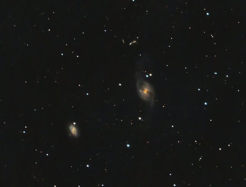 NGC3718 and its companion galaxy NGC3729 along with Hickson Compact Group of Galaxies