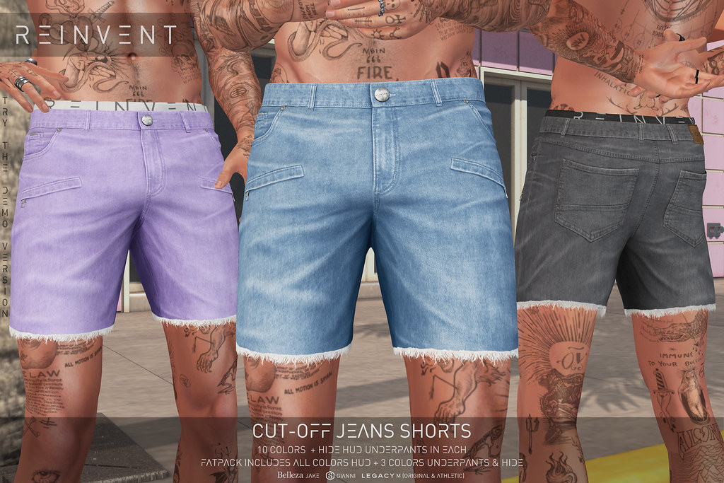 RΞINVΞNT – Cut-off jeans shorts @ManCave May