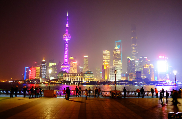 Shanghai riverfront in China