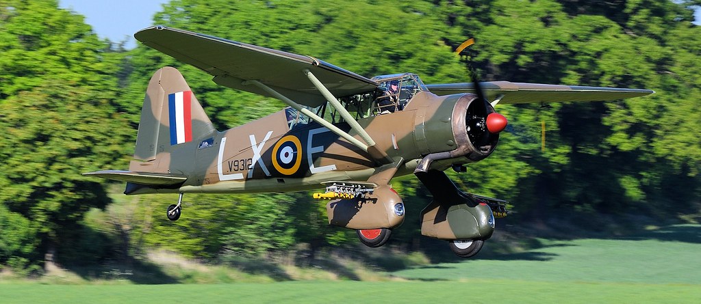 RAF Westland Lysander V9312 G-CCOM  LX-E Aircraft has now been with Bombs