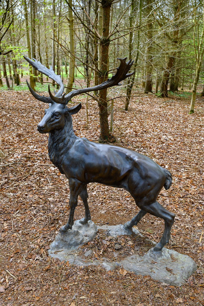 Stag statue, Oakfield Park, Raphoe, Co. Donegal, Ireland