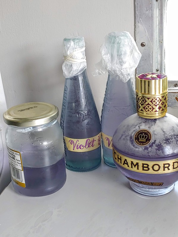 Making Violet Flower Simple Syrup