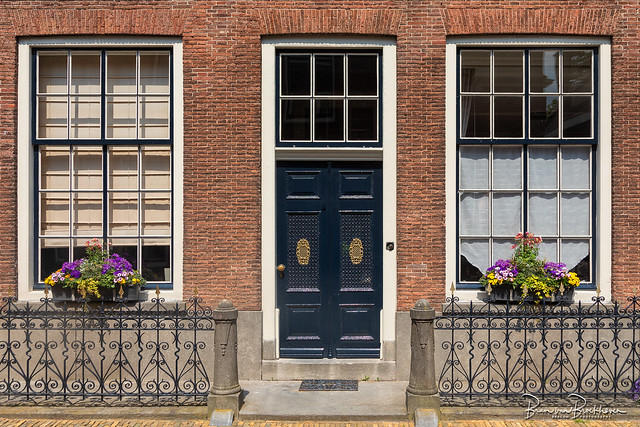Blue door, windows and flowers (DDD/TDD)