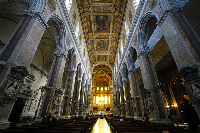 Naples' St Mary's Cathedral interior, Italy
