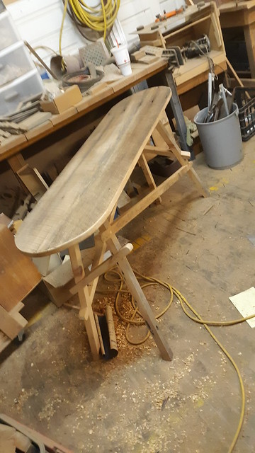 Coming Together, Reclaimed Barnwood Sawhorse Table May 2023