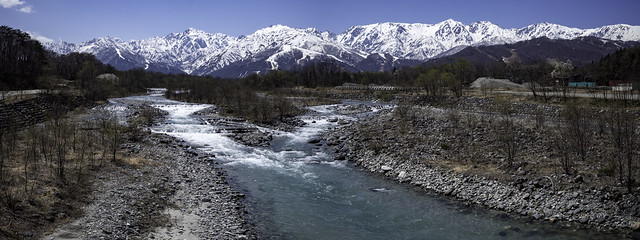 Kita Alps across the river