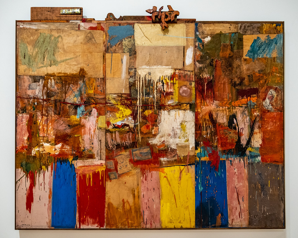 Robert Rauschenberg, Collection, 1954, Oil, paper, wood, and metal on canvas, 4/30/22 #sfmoma #artmuseum