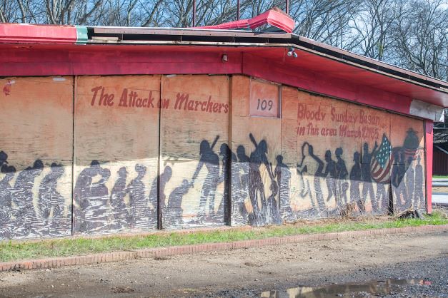 A Bloody Sunday mural in Selma, Alabama.