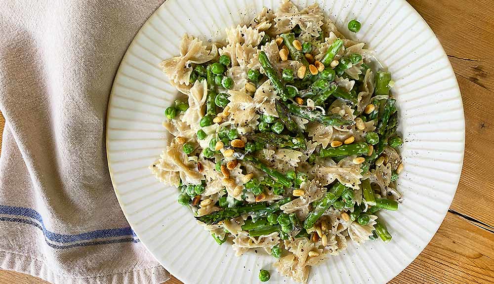 Spring Farfalle with Asparagus and Peas