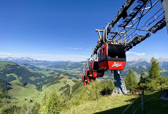 Bergbahn Fieberbrunn. Tirol, Österreich.