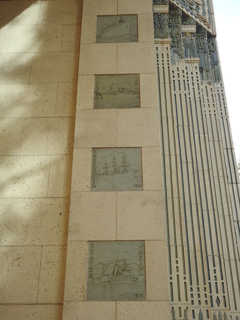 Famous ship images on Marine Building