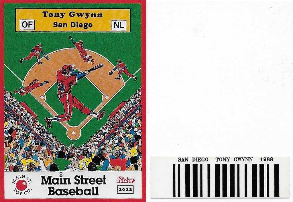 2022 Main Street Baseball Retro Customs with barcode - Gwynn, Tony