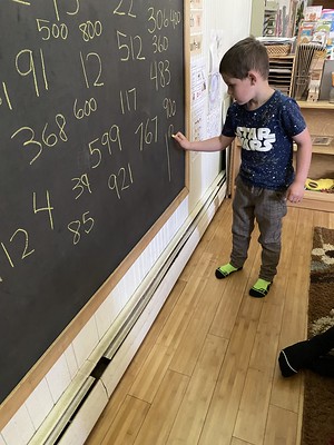 writing a number for everyone to read