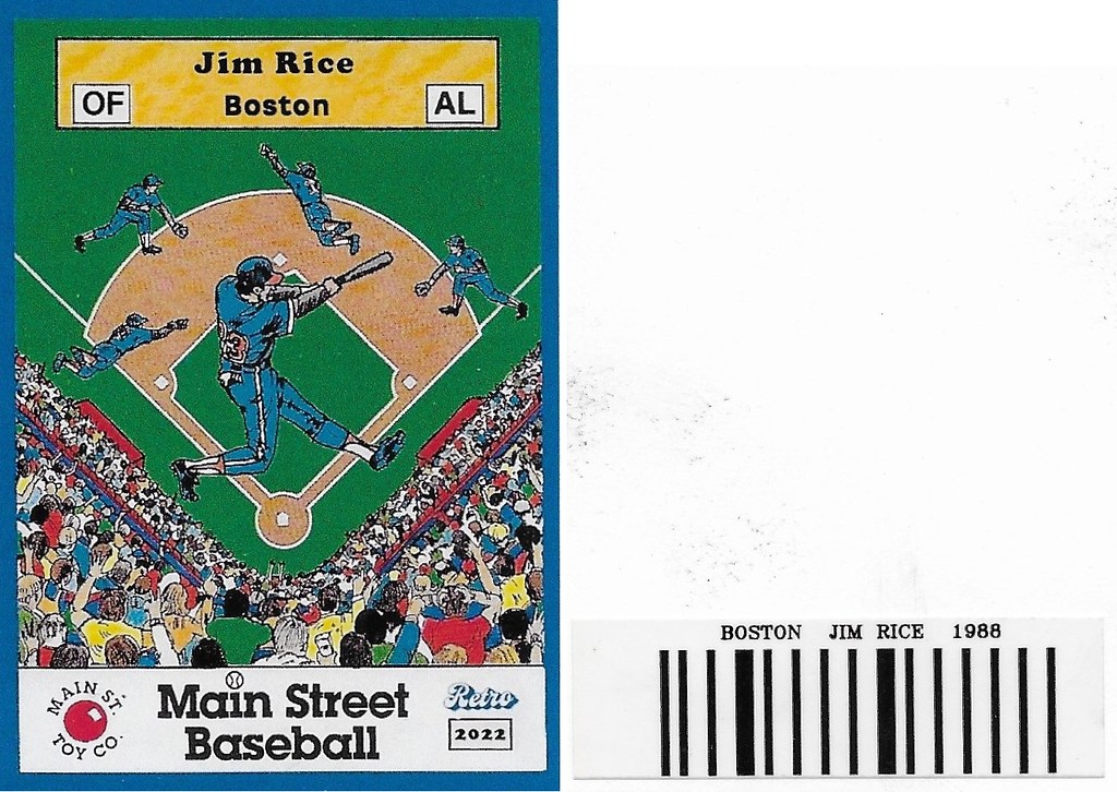 2022 Main Street Baseball Retro Customs with barcode - Rice, Jim