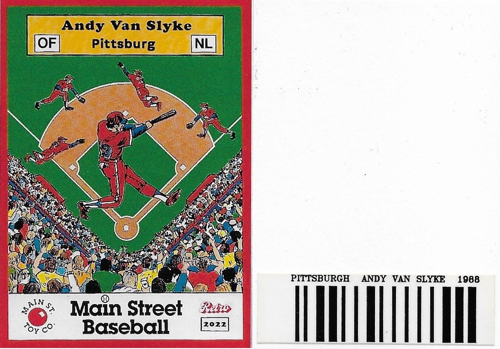 2022 Main Street Baseball Retro Customs with barcode - Van Slyke, Andy