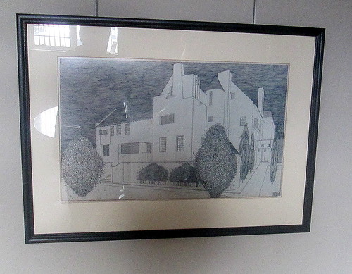 Drawing of Hill House, Helensburgh