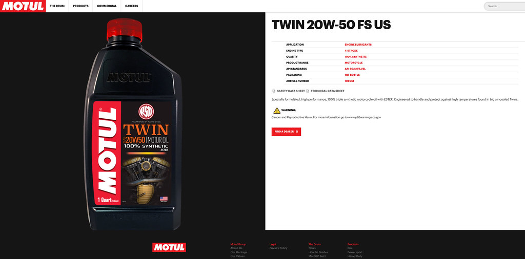 Motul Twin 20W50 100% Synthetic
