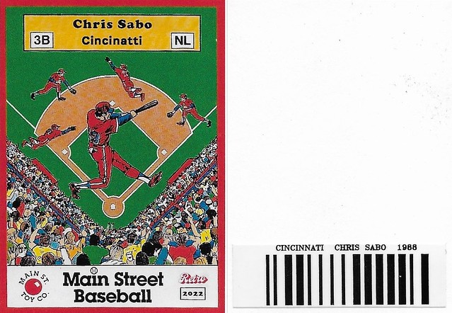 2022 Main Street Baseball Retro Customs with barcode - Sabo, Chris