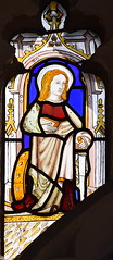 St Catherine with sword and wheel  (15th Century, restored)